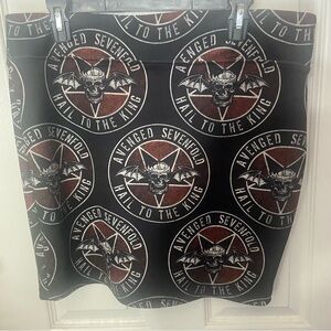 Avenged Sevenfold Hail to the King Black Graphic Tube Mini Skirt Hot Topic